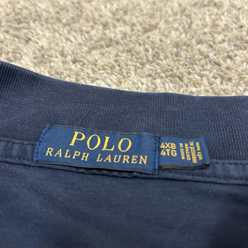 Polo Ralph Lauren Soft Cotton Polo Shirt Mens 4XB Big Blue Preppy Casual‎